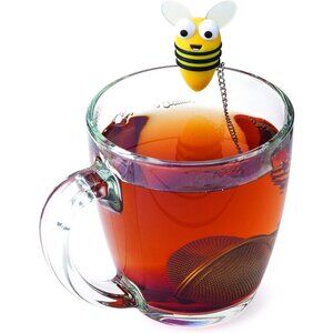 Joie Bumble Bee Tea Ball Infuser, Securely Sits on Side of Mug, Cute Bee Design,